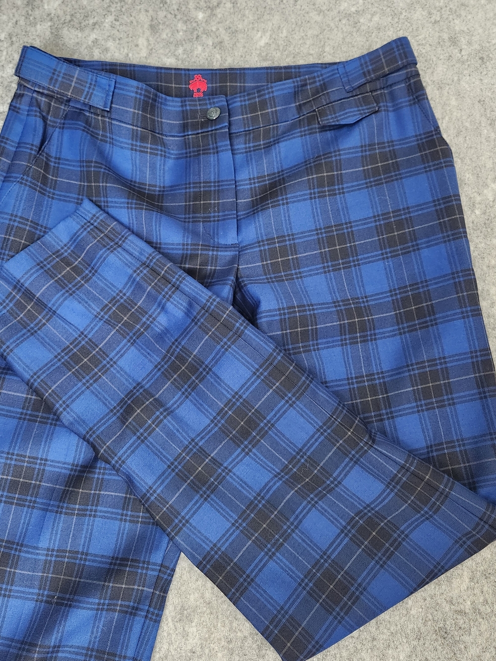 Brooks Brothers Red Fleece Wool Tartan Trouser Pants Women's 4 Blue Schoolgirl